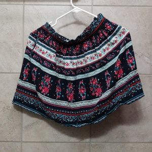 Patterned Mini Skirt